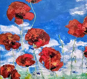 Ewa Mościszko - Blue poppies