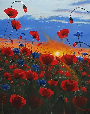 Karolina Majer - Poppies and summer meadow