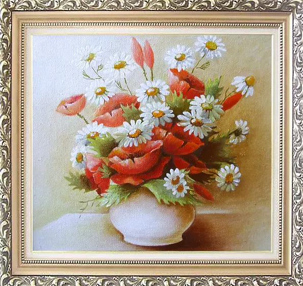 Stanisław Górski - Poppies and camomile