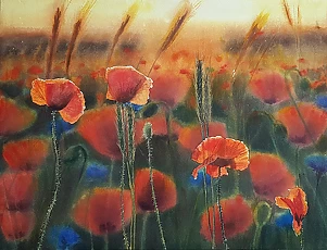 Karolina Majer - Poppies and sunset