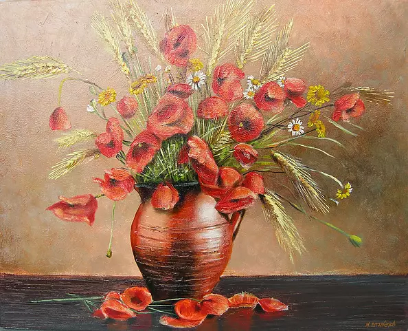 Marlena Łozińska - Poppies and corn