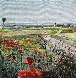 Jacek Syguła, Maki, Масляная картина - холст, 45 x 30