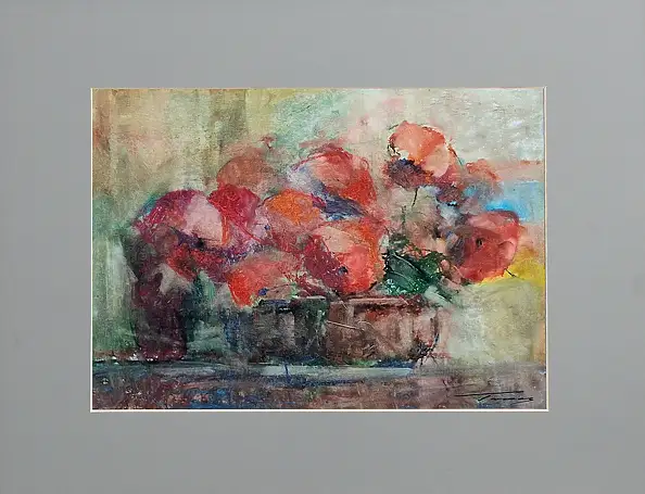 Krzysztof Tracz, poppies, Pastel - paper, 50 x 35