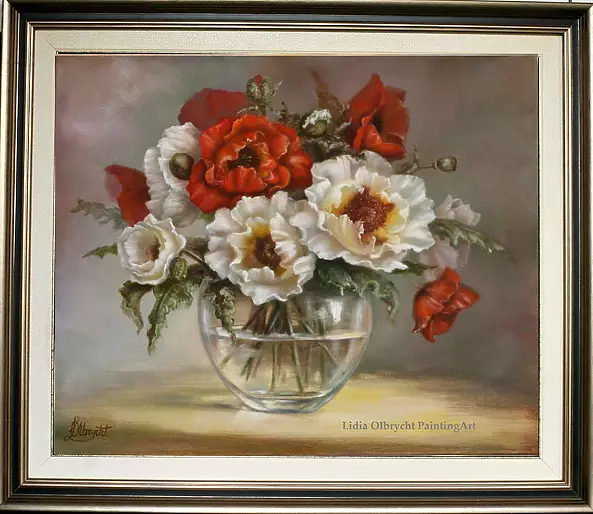 Lidia Olbrycht - Maki - kwiaty w wazonie, natura