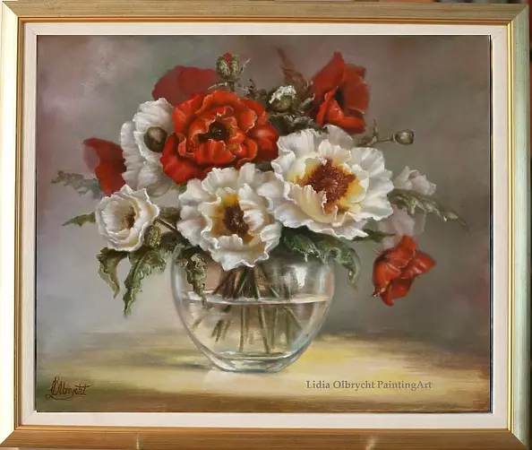 Lidia Olbrycht - Maki - kwiaty w wazonie, natura