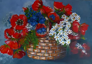   - Poppies in the basket