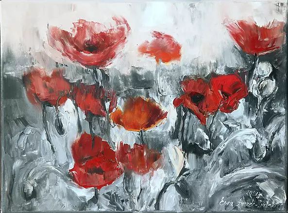 Ewa Łaczek Daleki - Poppies in the glow