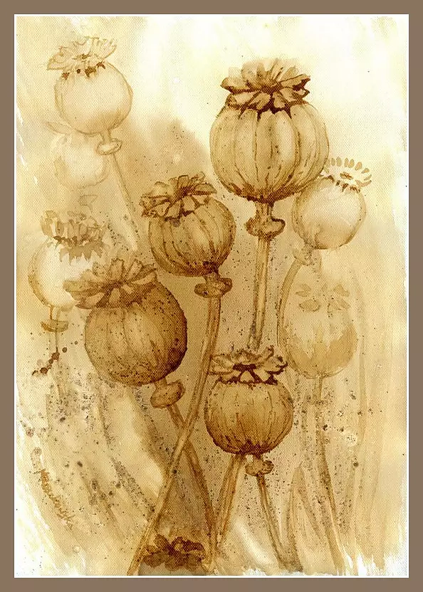 Maria Roszkowska - Poppy painted coffee