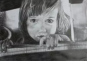 Agnieszka Kurlenda - Mała Księżniczka rysunek ołówkiem