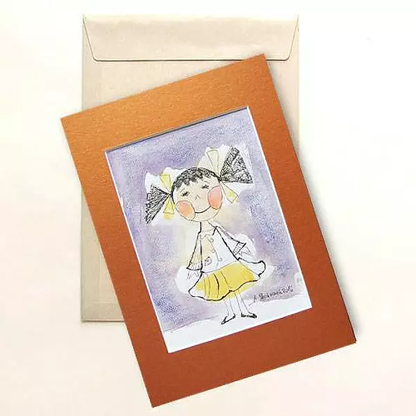 Anna Skowronek - Little girl hand painted illustration for children