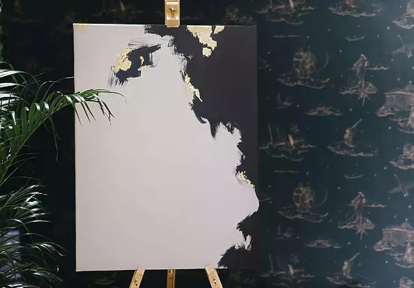 Veronika Ls - Peinture abstraite avec de l'or