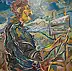 Marcin Stępniowski, A Painter in the Open Air. A Cloudy Day by the Sea, Oil painting - panel, 100 x 80