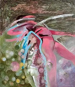 Anna Lupa Suchy, Vento di lampone, Quadro a olio - tela, 60 x 70