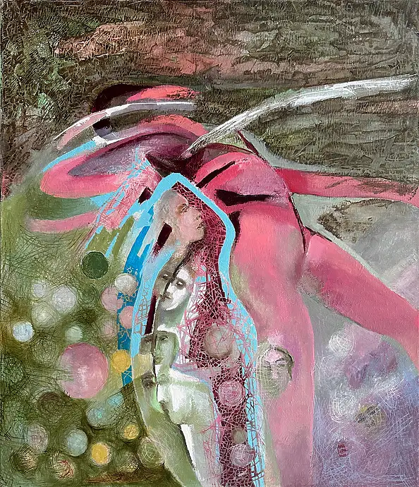 Anna Lupa Suchy, Vento di lampone, Quadro a olio - tela, 60 x 70