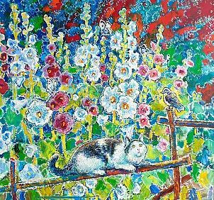   - Mallows in the mother's garden