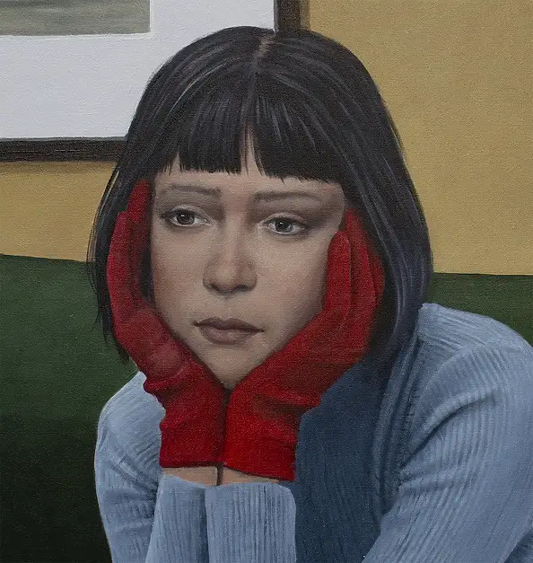 Nataliya Bagatskaya, Malując pokój, Obraz akrylowy - płótno, 90 x 110