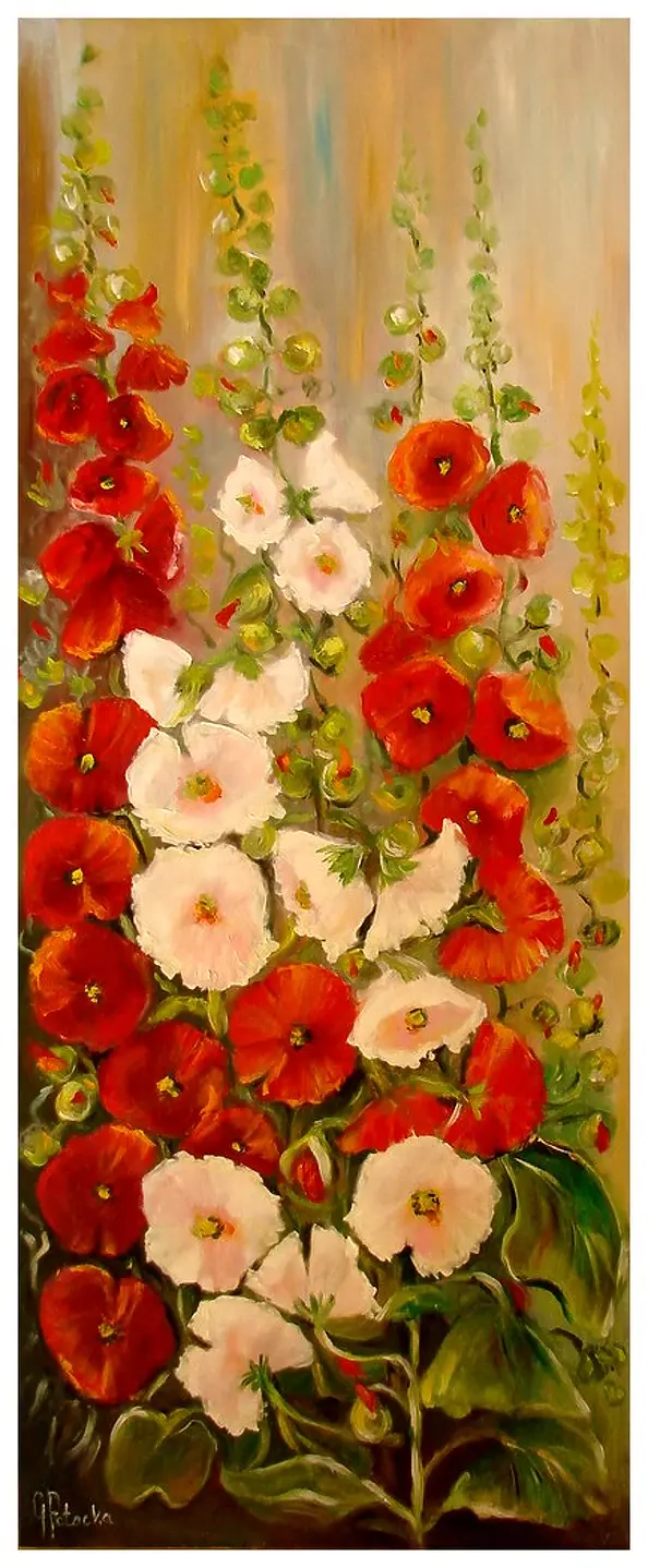 Grażyna Potocka - Malwy oil painting 40cm-100cm