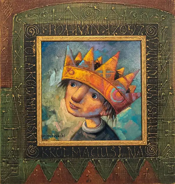 Dariusz Miliński, Маленький принц, Масляная картина - холст, 30 x 30