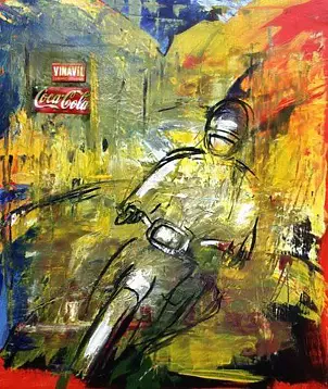 Mario Zampedroni - Man on motorbike 