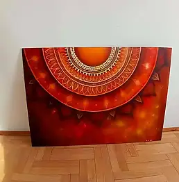 Ewelina Hereźniak, Mandala, Acrylgemälde - Platte, 100 x 70
