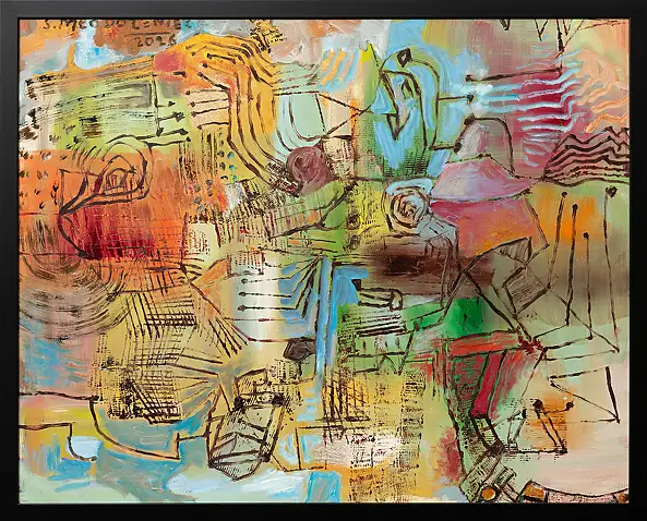 Stanisław Młodożeniec, Weather Map, Oil painting - canvas, 100 x 80