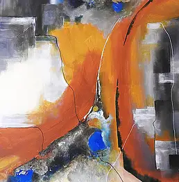 Alicja Wysocka, Mappa delle emozioni, Dipinto acrilico, Quadro a olio - tela, 60 x 80