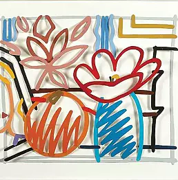 Tom Wesselmann - Maquette for Still life with orange and tulip doodle