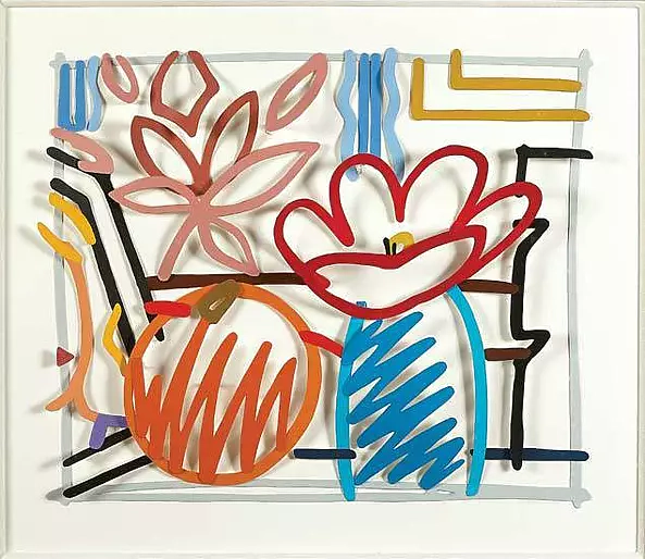 Tom Wesselmann - Maquette dla Martwa natura z pomarańczy i tulipan doodle