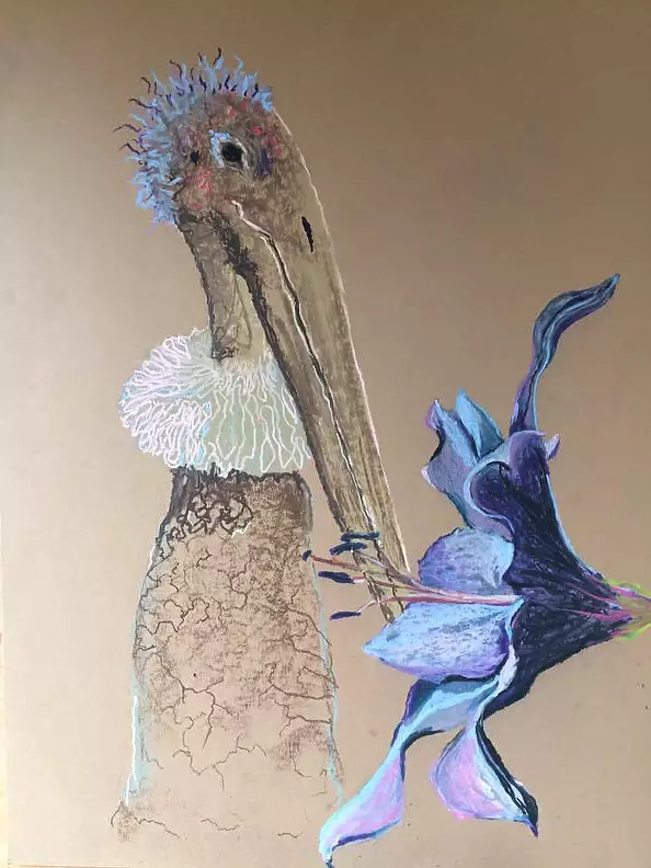 Artur Cieślar - Marabou with lily black