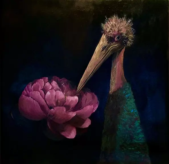 Artur Cieślar - Marabou with magnolia