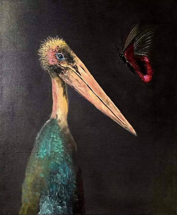 Artur Cieślar - Marabou with butterfly