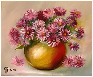 Grażyna Potocka - Marcinki jesienne obraz olejny 30-25cm dostępny