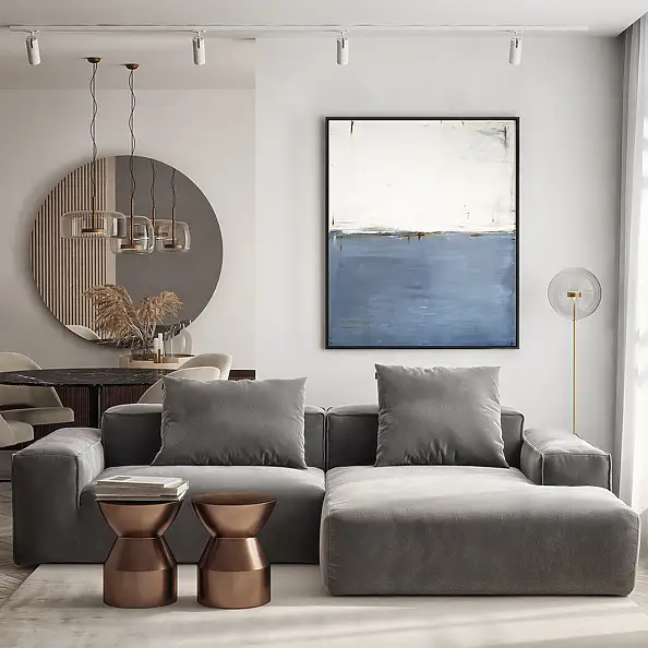 Maja Gajewska, Marengo and white I, Oil painting - canvas, 100 x 120