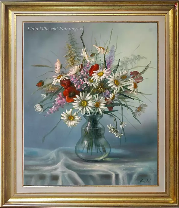 Lidia Olbrycht - Daisies and Poppies