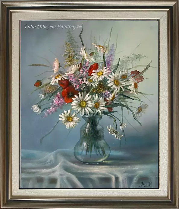 Lidia Olbrycht - Daisies and Poppies