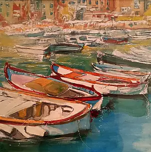 Dariusz Żejmo, Marina, Obraz olejny - płyta, płótno, 30 x 30