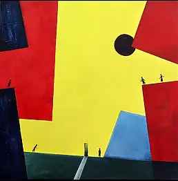 Zbigniew Ramsko Kozłowski, Marionetki VI, Obraz akrylowy - płótno, 60 x 60