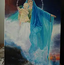 Nadejda Kovalenko, Мария спасительница, Масляная картина - холст, 50 x 70