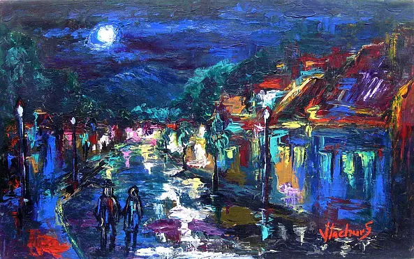Jerzy Stachura - Markov street at night