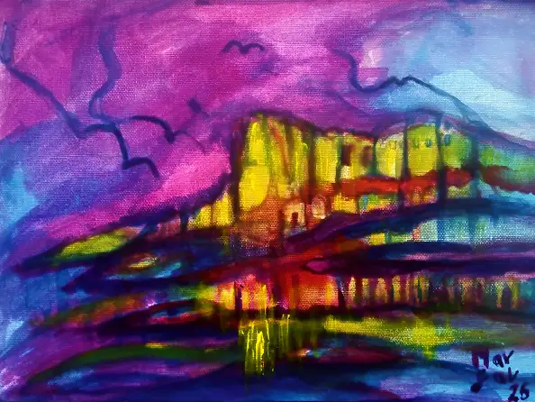 Marzena Salwowska, Morocco's shore, Acrylic painting - , 40 x 30
