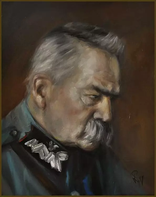 Damian Gierlach - Marszałek Józef Piłsudski olej na płótnie GIERLACH