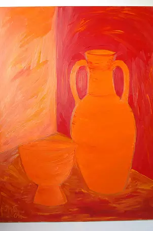   - Still life with two vases