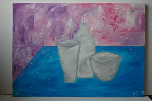 Van Gojda - Still Life with 3 dishes