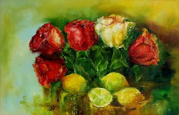 Anna Michalczak - Still Life with a clock and a palette