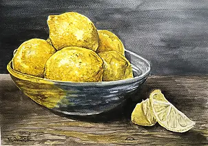 Monika Palichleb - Still life, Lemons