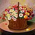 Waldemar Tłuczek - Still life- flowers in a basket