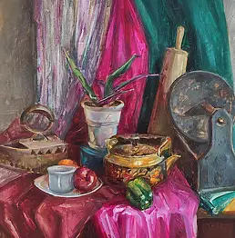 Bohdana Buletsa, Натюрморт, Масляная картина - холст, 80 x 60