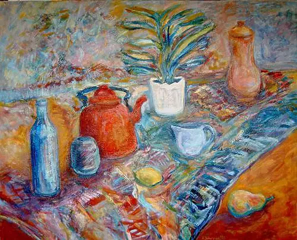 Anna Skowronek - Still life large oil painting on canvas