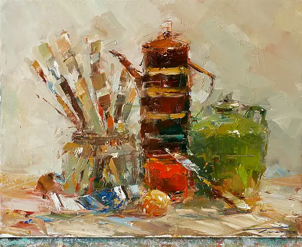 Krzysztof Tracz, Martwa natura, Obraz olejny - płótno, 50 x 40