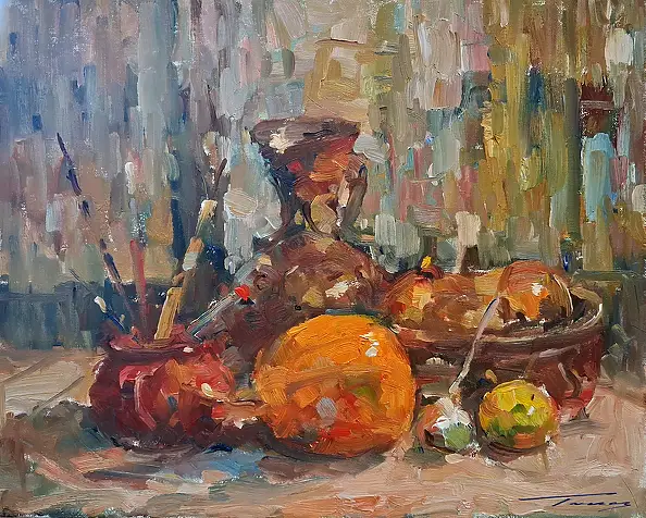 Krzysztof Tracz, Martwa natura, Obraz olejny - płótno, 50 x 40